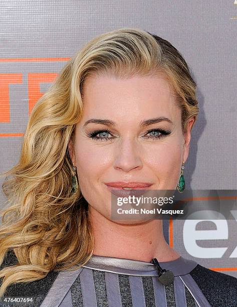 Rebecca Romijn visits "Extra" at Universal Studios Hollywood on June 8, 2015 in Universal City, California.