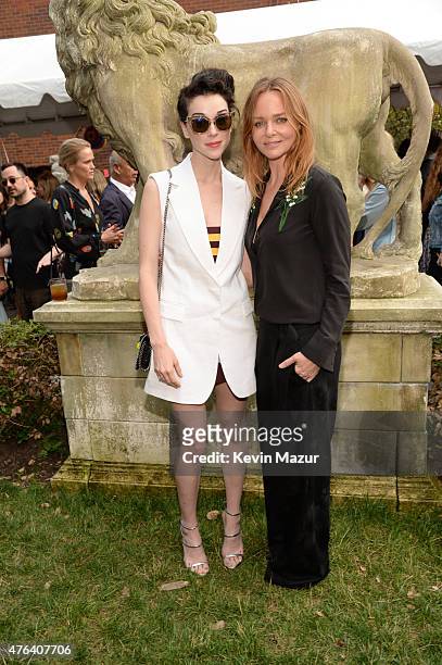 Annie Clark and Stella McCartney attend the Stella McCartney Spring 2016 Resort Presentation on June 8, 2015 in New York City.