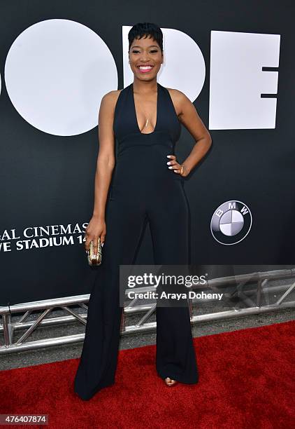 Actress Keke Palmer attends the Los Angeles premiere of "Dope" in partnership with the Los Angeles Film Festival at Regal Cinemas L.A. Live on June...