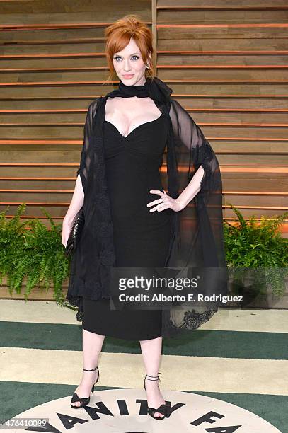 Actress Christina Hendricks attends the 2014 Vanity Fair Oscar Party hosted by Graydon Carter on March 2, 2014 in West Hollywood, California.