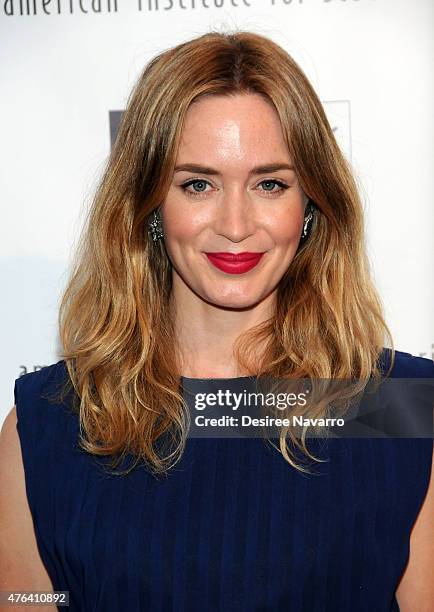 Actress Emily Blunt attends the 9th Annual American Institute For Stuttering Benefit Gala at The Lighthouse at Chelsea Piers on June 8, 2015 in New...