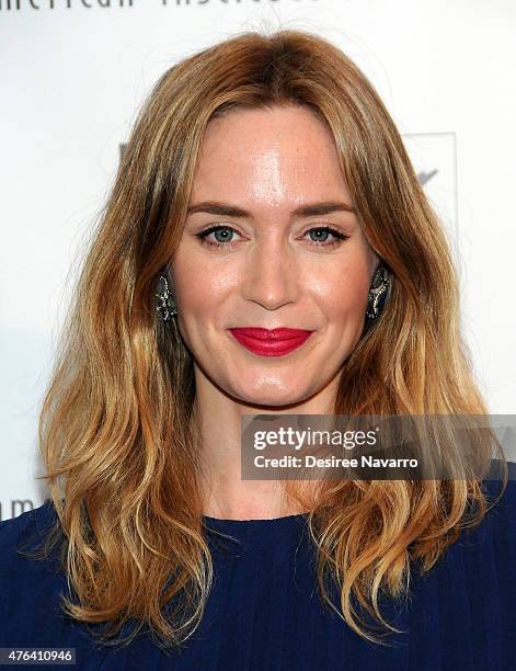 Actress Emily Blunt attends the 9th Annual American Institute For Stuttering Benefit Gala at The Lighthouse at Chelsea Piers on June 8, 2015 in New...