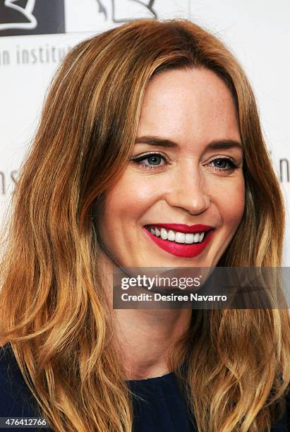 Actress Emily Blunt attends the 9th Annual American Institute For Stuttering Benefit Gala at The Lighthouse at Chelsea Piers on June 8, 2015 in New...