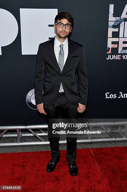 Actor Ashton Moio attends the Los Angeles premiere of "Dope" in partnership with the Los Angeles Film Festival at Regal Cinemas L.A. Live on June 8,...