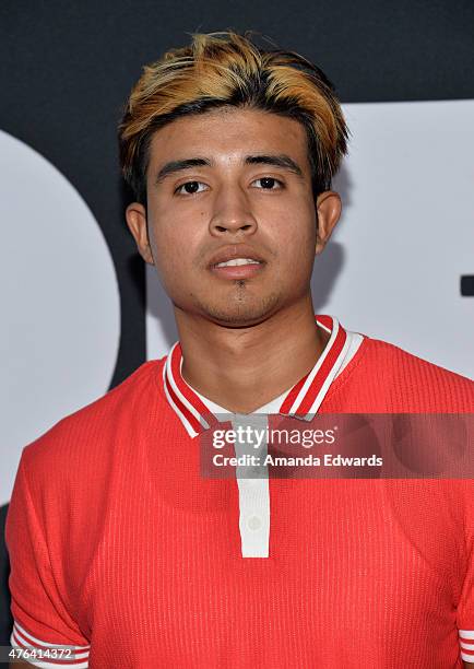 Rapper Kap G attends the Los Angeles premiere of "Dope" in partnership with the Los Angeles Film Festival at Regal Cinemas L.A. Live on June 8, 2015...