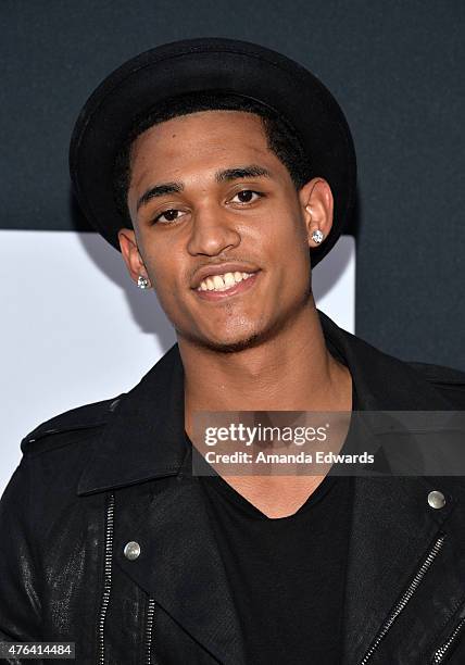 Professional basketball player Jordan Clarkson attends the Los Angeles premiere of "Dope" in partnership with the Los Angeles Film Festival at Regal...