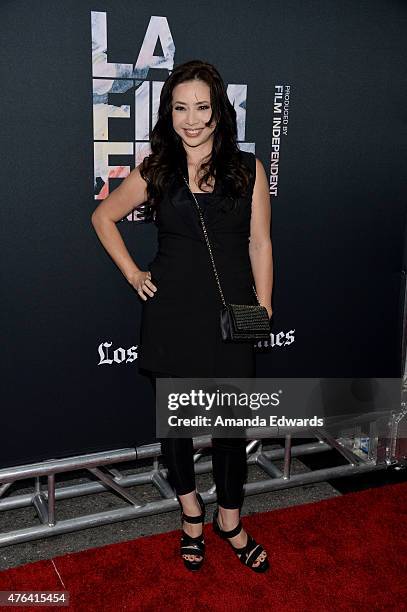 Producer Nina Yang Bongiovi attends the Los Angeles premiere of "Dope" in partnership with the Los Angeles Film Festival at Regal Cinemas L.A. Live...
