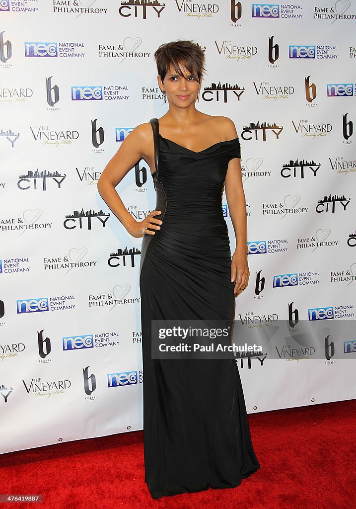 Actress Halle Berry attends the Fame And Philanthropy post-Oscar