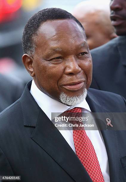 The Deputy President of the Republic of South Africa, His Excellency Kgalema Motlanthe arrives for a National Service of Thanksgiving to celebrate...