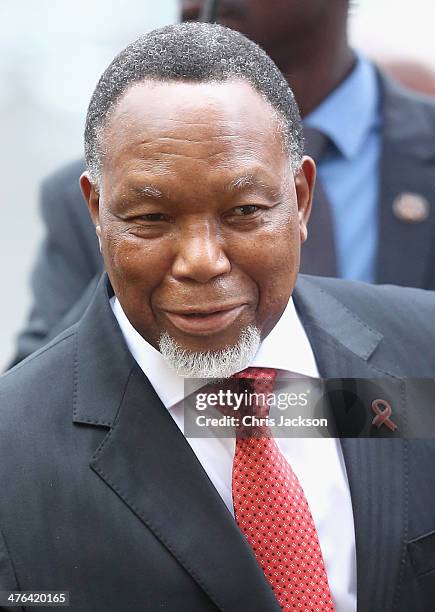 The Deputy President of the Republic of South Africa, His Excellency Kgalema Motlanthe arrives for a National Service of Thanksgiving to celebrate...