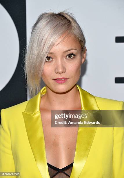 Actress Pom Klementieff attends the Los Angeles premiere of "Dope" in partnership with the Los Angeles Film Festival at Regal Cinemas L.A. Live on...