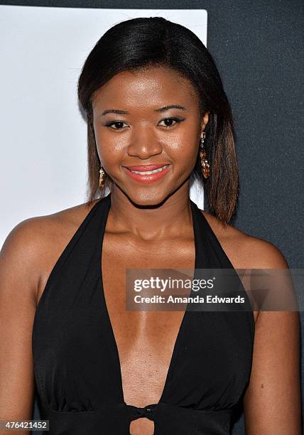 Actress Amira Lumbly attends the Los Angeles premiere of "Dope" in partnership with the Los Angeles Film Festival at Regal Cinemas L.A. Live on June...