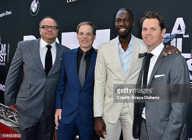 Peter Lawson, EVP of Production and Acquisitions at Open Road Films, CEO of Open Road Films Tom Ortenberg, writer/director/producer Rick Famuyiwa and...