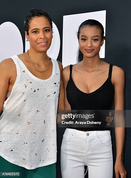 Personality Daphne Wayans and Nala Wayans attend the Los Angeles premiere of "Dope" in partnership with the Los Angeles Film Festival at Regal...