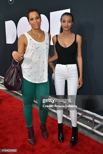 Personality Daphne Wayans and Nala Wayans attend the Los Angeles premiere of "Dope" in partnership with the Los Angeles Film Festival at Regal...