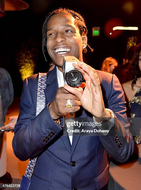 Rapper A$AP Rocky attends the after party for the Los Angeles premiere of "Dope" in partnership with the Los Angeles Film Festival at Regal Cinemas...