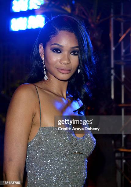 Actress Chanel Iman attends the after party for the Los Angeles premiere of "Dope" in partnership with the Los Angeles Film Festival at Regal Cinemas...