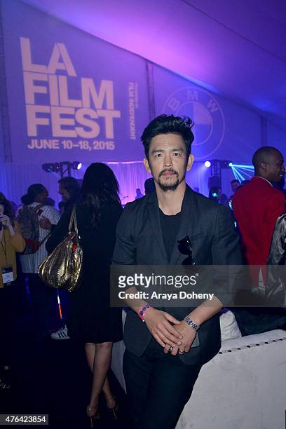 Actor John Cho attends the after party for the Los Angeles premiere of "Dope" in partnership with the Los Angeles Film Festival at Regal Cinemas L.A....