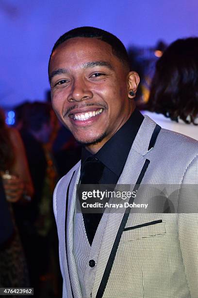 Actor Allen Maldonado attends the after party for the Los Angeles premiere of "Dope" in partnership with the Los Angeles Film Festival at Regal...