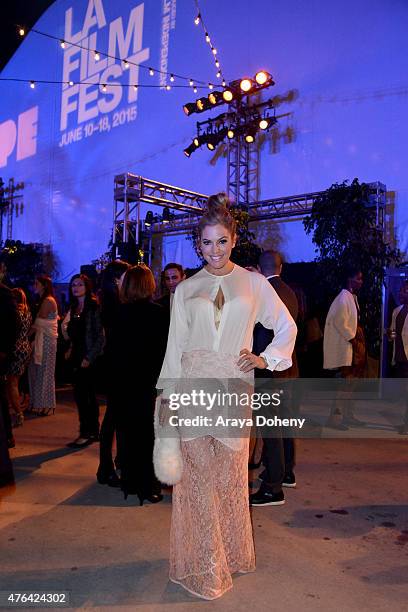 Sandra Taylor attends the after party for the Los Angeles premiere of "Dope" in partnership with the Los Angeles Film Festival at Regal Cinemas L.A....