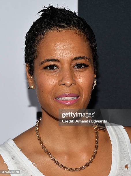 Personality Daphne Wayans attends the Los Angeles premiere of "Dope" in partnership with the Los Angeles Film Festival at Regal Cinemas L.A. Live on...