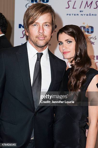 Actor Sean Patrick Flanery and actress Lauren Hill attend Norby Walters' 24nd Annual Night of 100 Stars Oscar Viewing Gala at Beverly Hills Hotel on...
