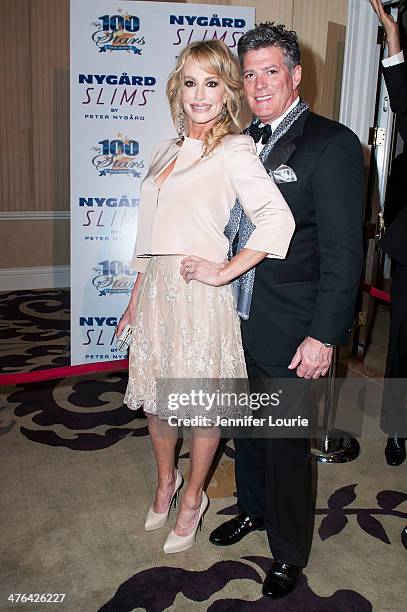 Personality Taylor Armstrong and John Bluher attend Norby Walters' 24nd Annual Night of 100 Stars Oscar Viewing Gala at Beverly Hills Hotel on March...