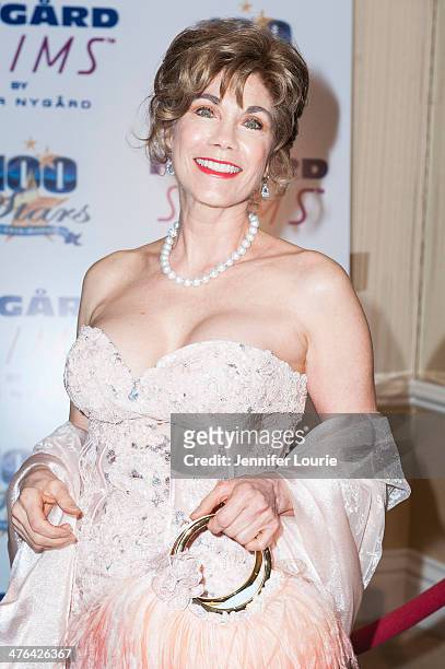 Actress Barbi Benton attends Norby Walters' 24nd Annual Night of 100 Stars Oscar Viewing Gala at Beverly Hills Hotel on March 2, 2014 in Beverly...