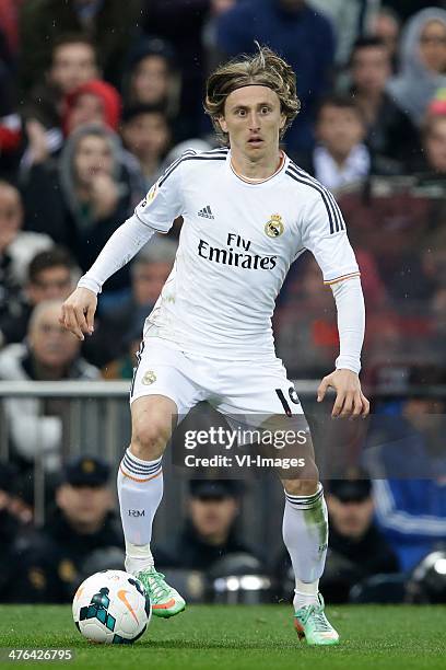 Luka Modric of Real Madrid during the Spanish Primera División match between Atletico Madrid and Real Madrid at Estadio Vicente Calderón on march 2,...