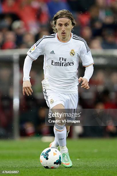 Luka Modric of Real Madrid during the Spanish Primera División match between Atletico Madrid and Real Madrid at Estadio Vicente Calderón on march 2,...