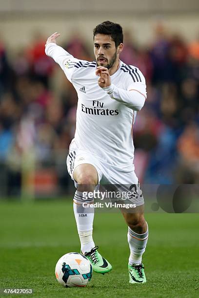 Isco of Real Madrid during the Spanish Primera División match between Atletico Madrid and Real Madrid at Estadio Vicente Calderón on march 2, 2014 in...
