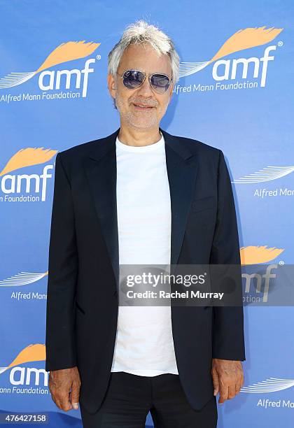 Andrea Bocelli attends Alfred Mann Foundation's an Evening Under The Stars with Andrea Bocelli on June 8, 2015 in Los Angeles, California.