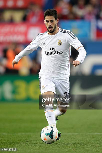 Isco of Real Madrid during the Spanish Primera División match between Atletico Madrid and Real Madrid at Estadio Vicente Calderón on march 2, 2014 in...