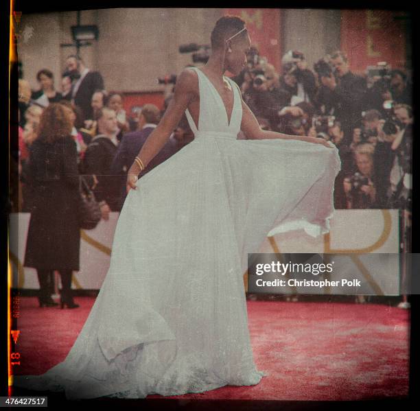 Lupita Nyong'o attends the Oscars at Hollywood & Highland Center on March 2, 2014 in Hollywood, California.