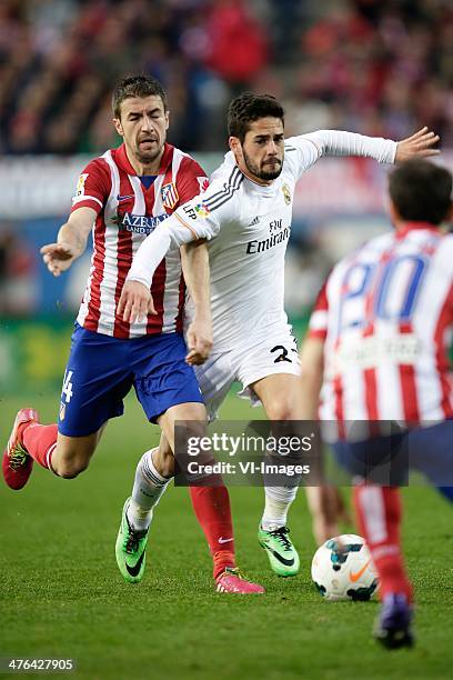 Gabi of Atletico Madrid, Isco of Real Madrid during the Spanish Primera División match between Atletico Madrid and Real Madrid at Estadio Vicente...