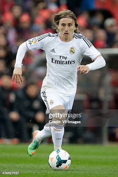 Luka Modric of Real Madrid during the Spanish Primera División match between Atletico Madrid and Real Madrid at Estadio Vicente Calderón on march 2,...