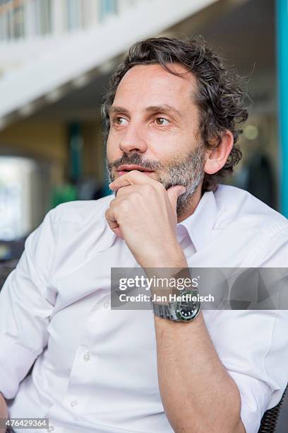 Dimitrios Panagiotopoulos, desinger of the fashion label Dimitri, poses during a portrait session on April 29, 2015 in Merano, Italy. Dimitri will...