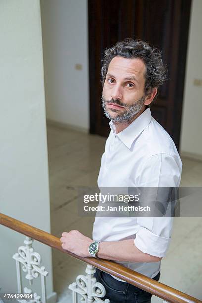 Dimitrios Panagiotopoulos, desinger of the fashion label Dimitri, poses during a portrait session on April 29, 2015 in Merano, Italy. Dimitri will...