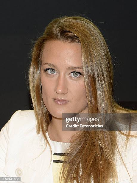 Mireia Belmonte attends a press conference for the 'XII Edicion del Prix Dialogo a la Amistad Hispano-Francesa' at the Auditorio Uria Menendez on...