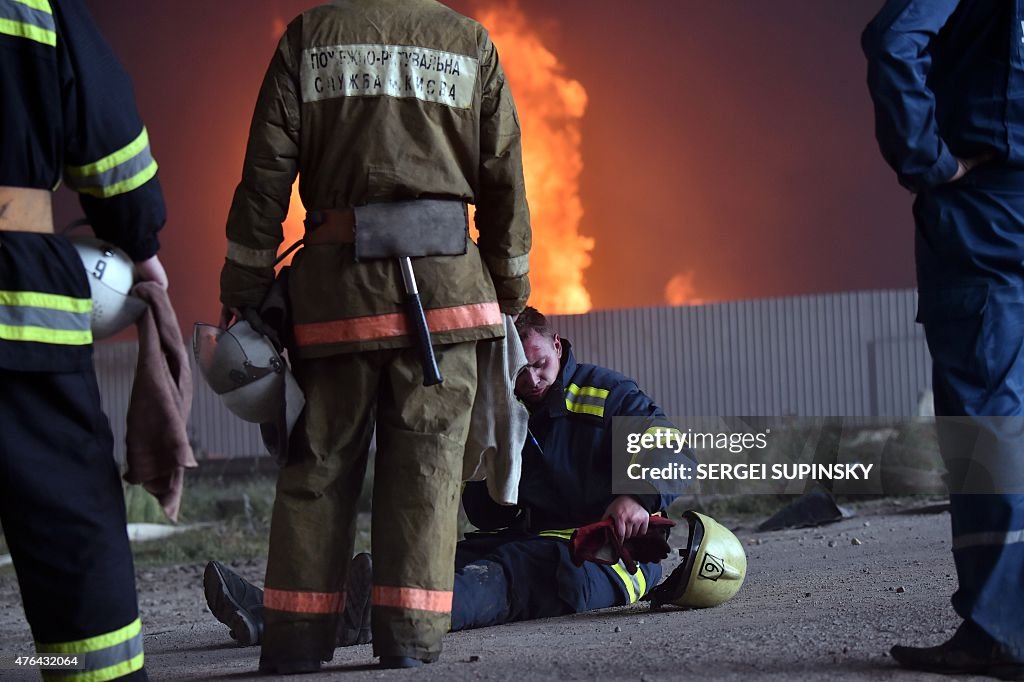 UKRAINE-ACCIDENT-FIRE