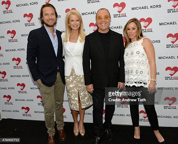 Lance LePere, Blaine Trump, Michael Kors and Melissa Rivers attend the celebration of God's Love We Deliver returning to Soho with a dedication of...