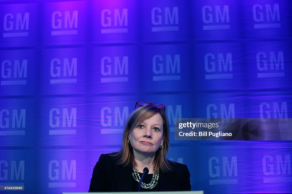 GM CEO Mary Barra Holds News Conference During Annual Shareholders Meeting