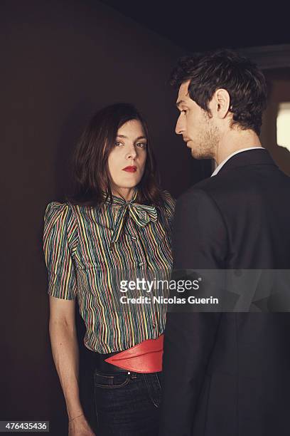 Actors Valerie Donzelli and Jeremie Elkaim are photographed for Self Assignment on May 15, 2015 in Cannes, France.