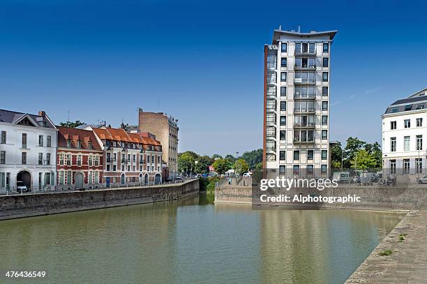 lille canal near the citadel park - lille park stock pictures, royalty-free photos & images