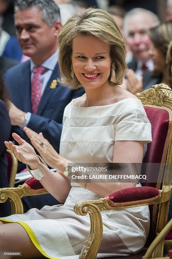 BELGIUM-ROYALS-SCIENCE-FRANCQUI-PRIZE