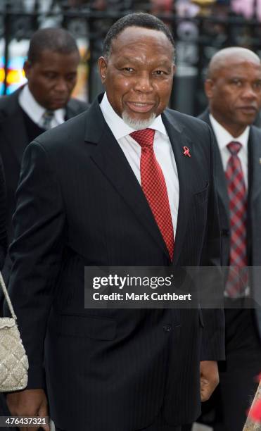 Kgalema Motlanthe attends National Service of Thanksgiving to celebrate the life of Nelson Mandela at Westminster Abbey on March 3, 2014 in London,...