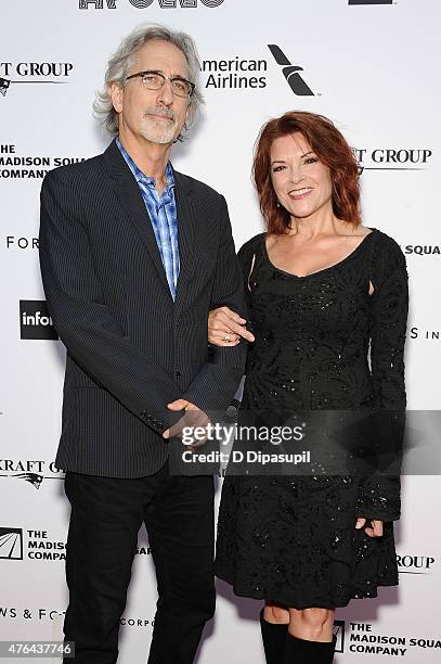 Rosanne Cash and husband John Leventhal attend The Apollo Theater's 10th Annual Spring Gala at The Apollo Theater on June 8, 2015 in New York City.