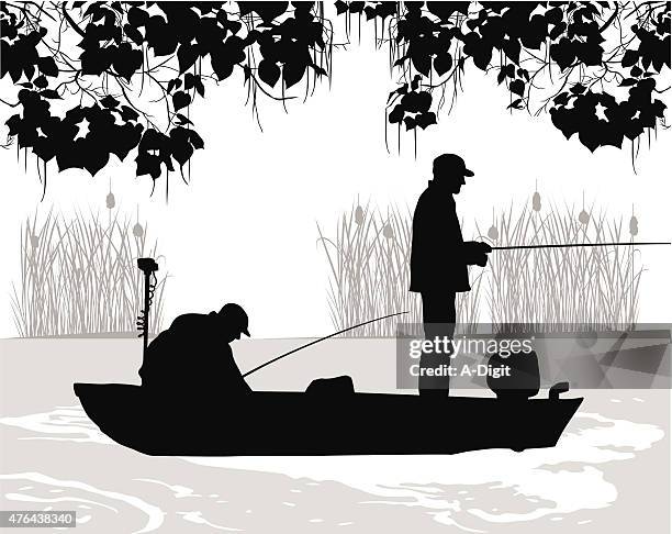 fishing on the bayou - reed grass family stock illustrations