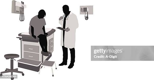 ilustraciones, imágenes clip art, dibujos animados e iconos de stock de lista de verificación de salud - bata de laboratorio