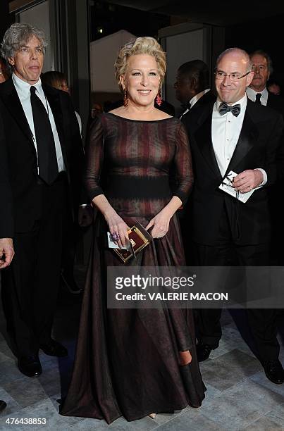 Two-time Oscar-nominated actress Bette Midler arrives at the Governor's Ball following the 86th Academy Awards on March 2nd, 2014 in Hollywood,...